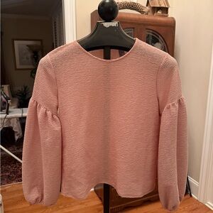 Ladies H&M short polyester top mauve size S